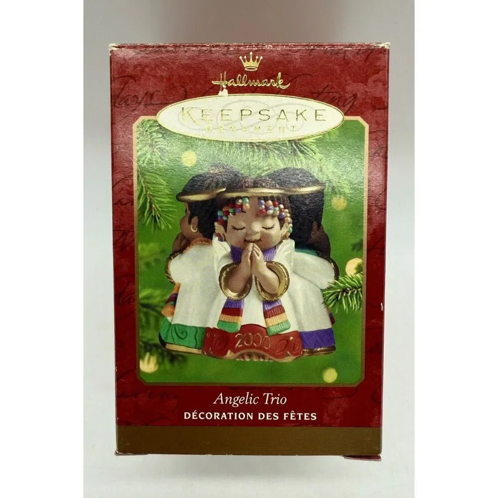 2000 Hallmark Keepsake Ornament Angelic Trio Vintage Christmas Decoration